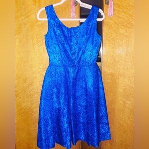 Vintage 1950s blue cocktail dress VLV pinup